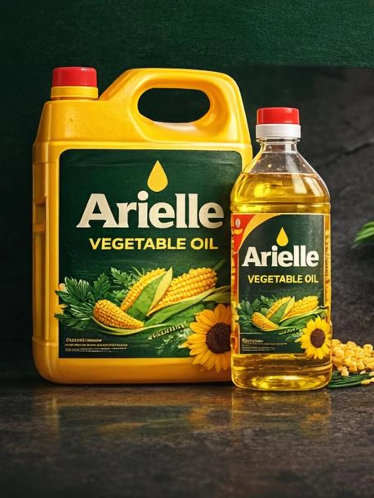 Arielle Vegetable Oil — Golden vegetable oil for family cooking and everyday frying.